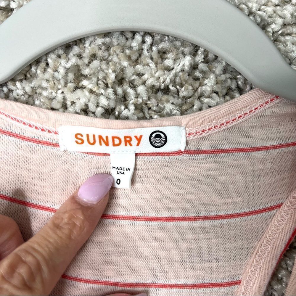 Sundry Dress Women’s 0 / XS / 0-2 Isola Bella Pink Striped Sleeveless Racerback - Picture 5 of 10